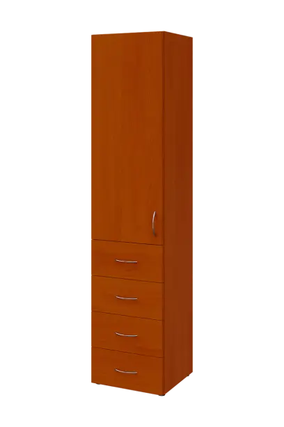 NN 5 - 44ZD skříň vysoká, 4-zásuvková/1-dveřová, levá, 1800x400x400, třešeň šumavská